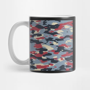 Camouflage Red Blue Print Pattern Mug